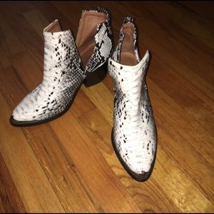Jeffery Campbell Snake Skin Bootie boots
